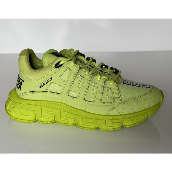 NIB $895 Versace Trigreca Chain Reaction Sneakers Citron 11.5 (44.5) IT DSU8094 main image 14